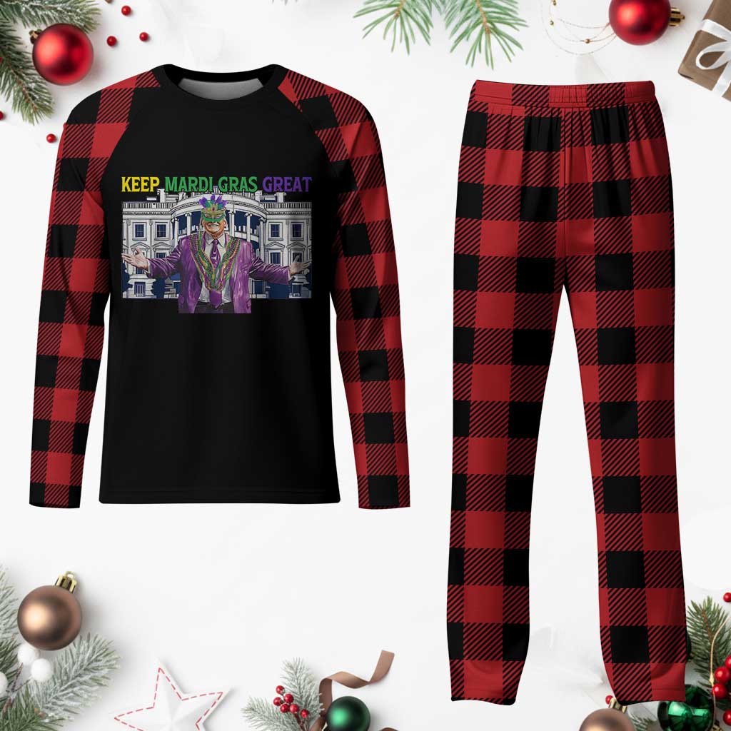 Trump Mardi Gras Plaid Pajama Set Carnival New Orleans Trip Parade Outfit TS10 Buffalo Plaid Print Your Wear