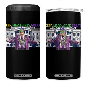 Trump Mardi Gras 4 in 1 Can Cooler Tumbler Carnival New Orleans Trip Parade Outfit TS10 One Size: 16 oz Black Print Your Wear