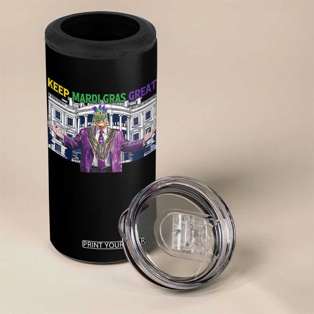 Trump Mardi Gras 4 in 1 Can Cooler Tumbler Carnival New Orleans Trip Parade Outfit TS10 Print Your Wear