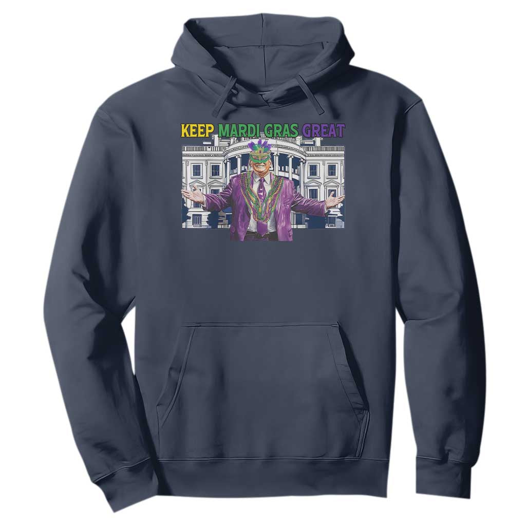 Trump Mardi Gras Hoodie Carnival New Orleans Trip Parade Outfit TS10 Navy Print Your Wear