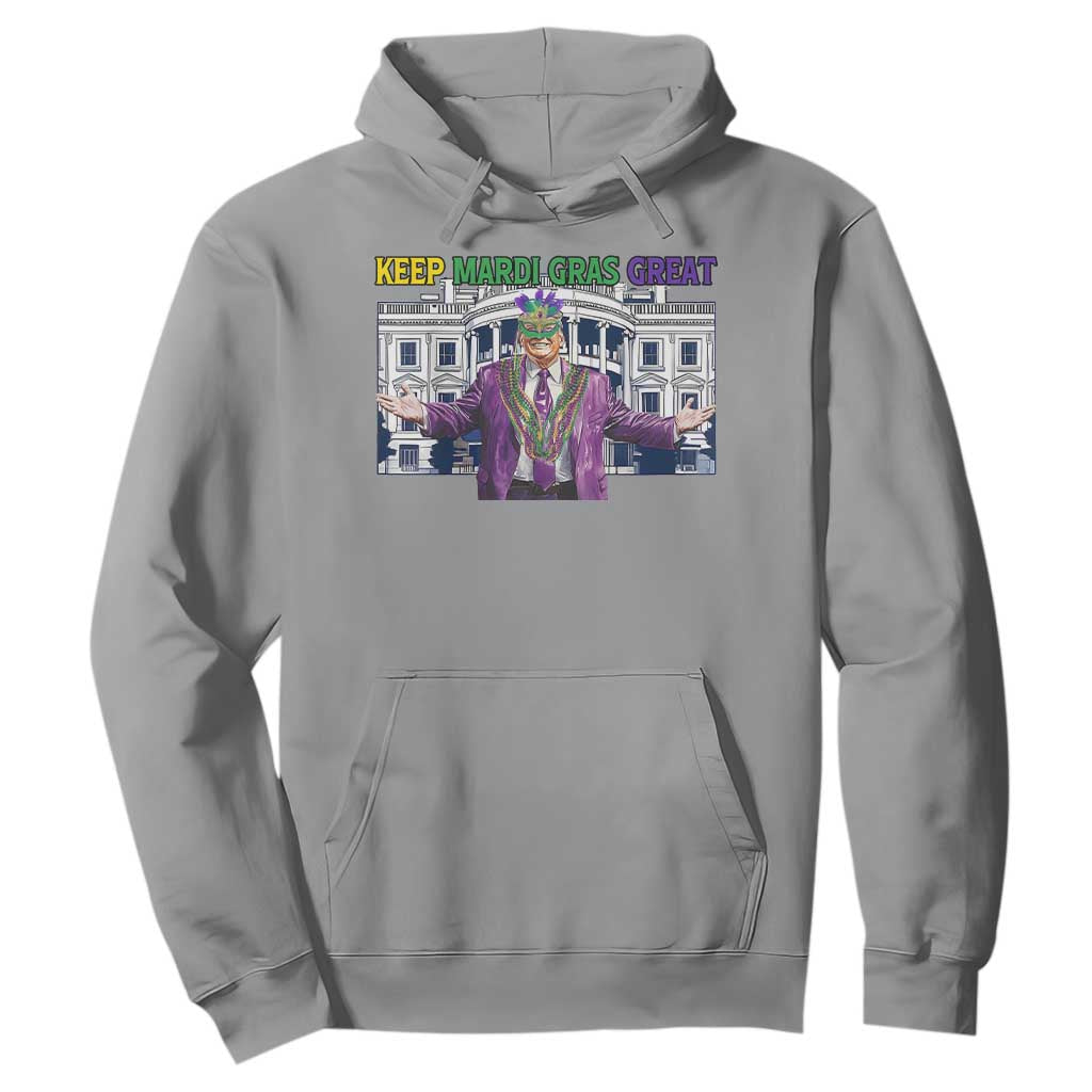 Trump Mardi Gras Hoodie Carnival New Orleans Trip Parade Outfit TS10 Sport Gray Print Your Wear