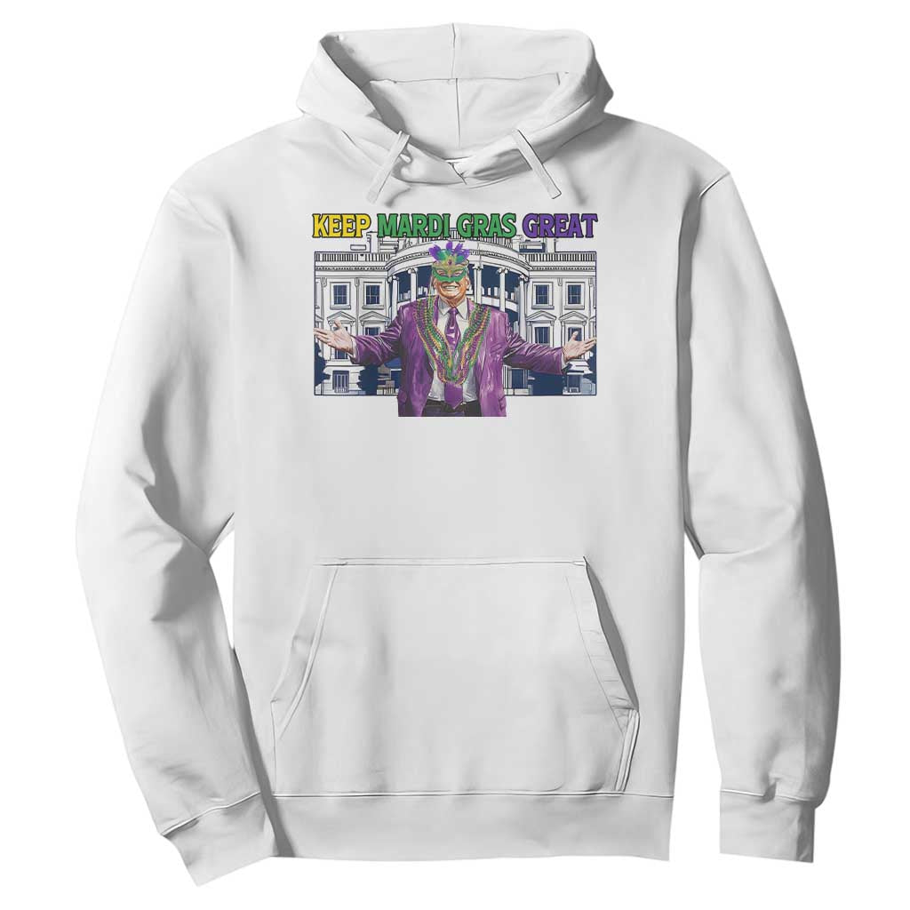 Trump Mardi Gras Hoodie Carnival New Orleans Trip Parade Outfit TS10 White Print Your Wear