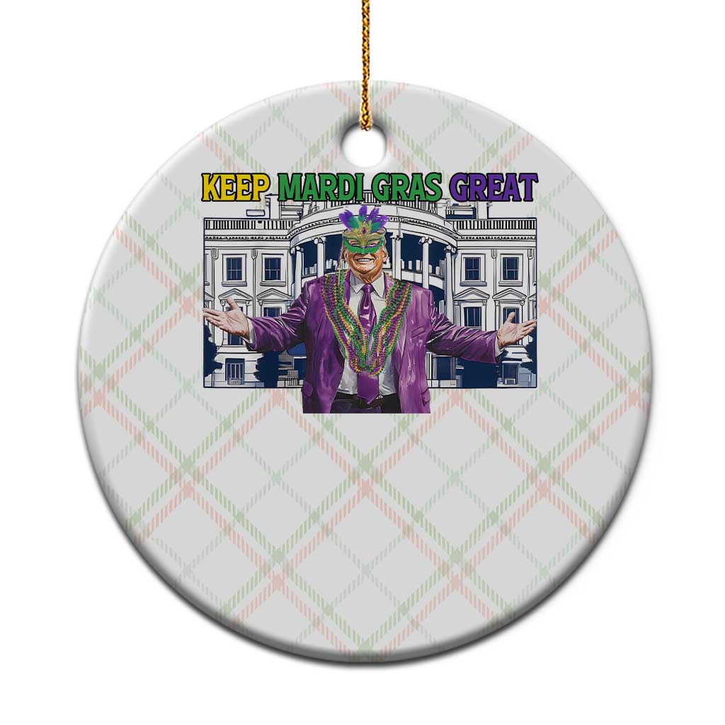 Trump Mardi Gras Ceramic Ornament Carnival New Orleans Trip Parade Outfit TS10 1pc Christmas Plaid Print Your Wear
