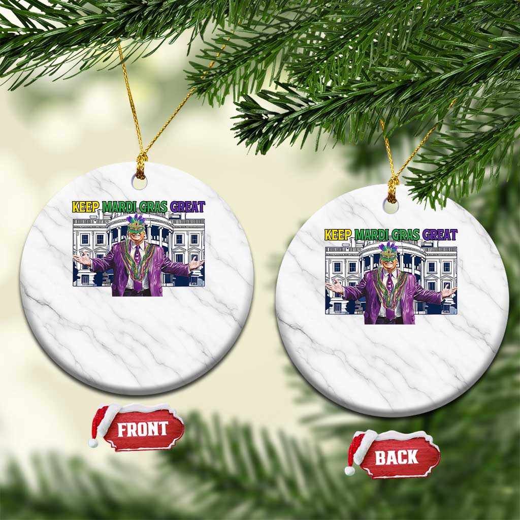 Trump Mardi Gras Ceramic Ornament Carnival New Orleans Trip Parade Outfit TS10 1pc White Marble Print Your Wear