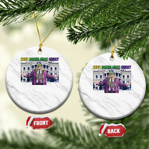 Trump Mardi Gras Ceramic Ornament Carnival New Orleans Trip Parade Outfit TS10 1pc White Marble Print Your Wear