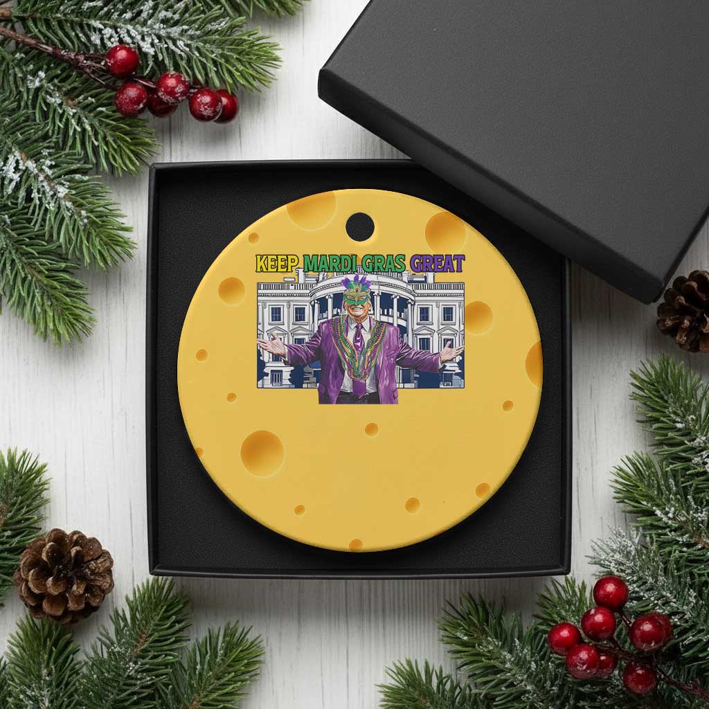 Trump Mardi Gras Ceramic Ornament Carnival New Orleans Trip Parade Outfit TS10 1pc Yellow Cheese Print Your Wear