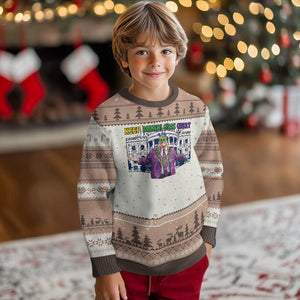 Trump Mardi Gras Ugly Christmas Sweater Carnival New Orleans Trip Parade Outfit TS10 Mocha Mousse Print Your Wear