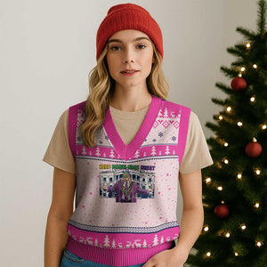 Trump Mardi Gras V-Neck Knit Sweater Vest Carnival New Orleans Trip Parade Outfit TS10 Hot Pink Print Your Wear