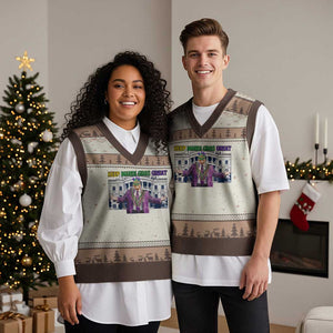 Trump Mardi Gras V-Neck Knit Sweater Vest Carnival New Orleans Trip Parade Outfit TS10 Mocha Mousse Print Your Wear