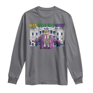 Trump Mardi Gras Long Sleeve Shirt Carnival New Orleans Trip Parade Outfit TS10 Charcoal Print Your Wear