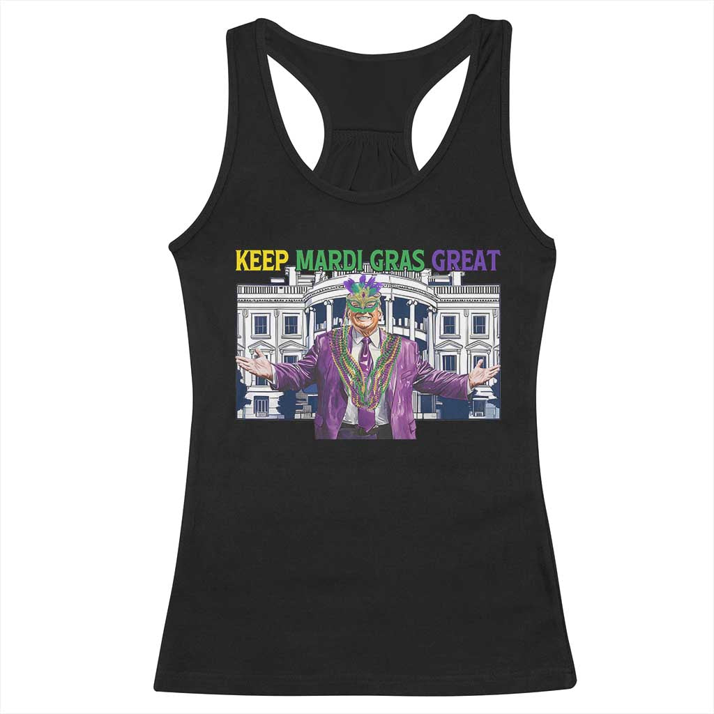 Trump Mardi Gras Racerback Tank Top Carnival New Orleans Trip Parade Outfit TS10 Black Print Your Wear