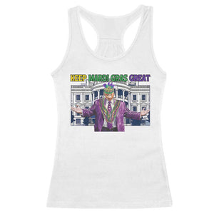 Trump Mardi Gras Racerback Tank Top Carnival New Orleans Trip Parade Outfit TS10 White Print Your Wear