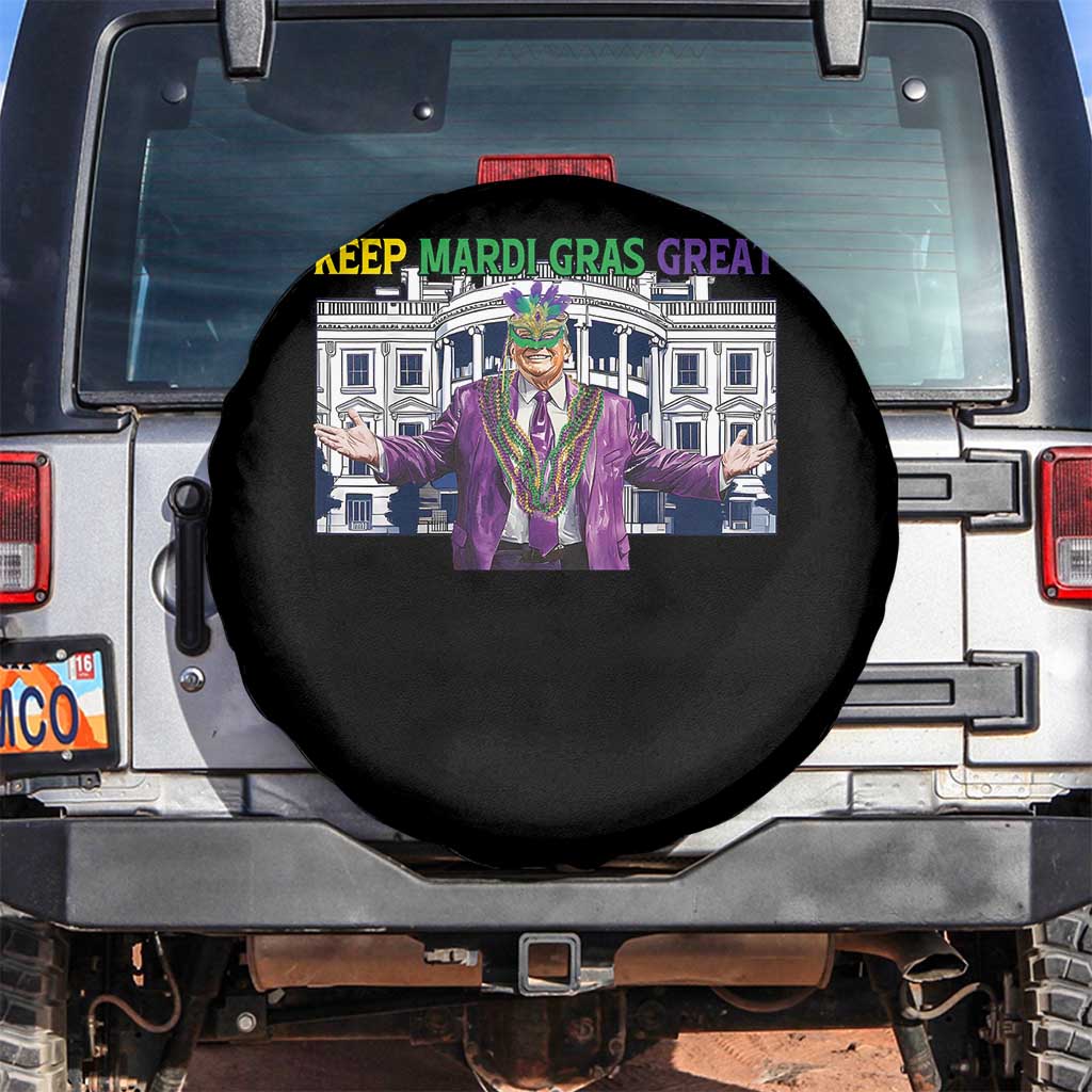 Trump Mardi Gras Spare Tire Cover Carnival New Orleans Trip Parade Outfit TS10 No hole Black Print Your Wear