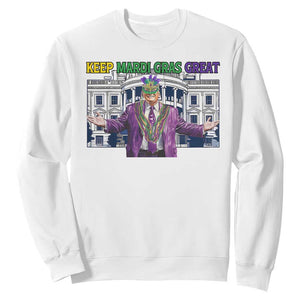 Trump Mardi Gras Sweatshirt Carnival New Orleans Trip Parade Outfit TS10 White Print Your Wear