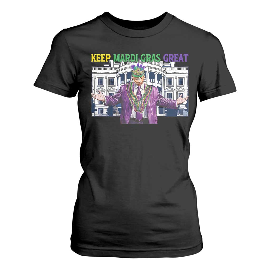 Trump Mardi Gras T Shirt For Women Carnival New Orleans Trip Parade Outfit TS10 Black Print Your Wear