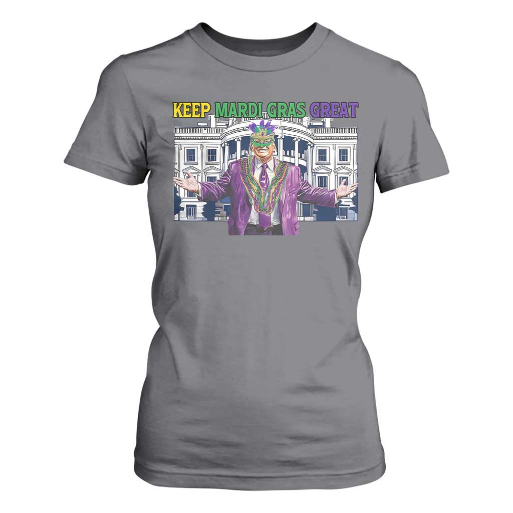 Trump Mardi Gras T Shirt For Women Carnival New Orleans Trip Parade Outfit TS10 Charcoal Print Your Wear
