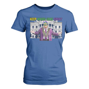 Trump Mardi Gras T Shirt For Women Carnival New Orleans Trip Parade Outfit TS10 Royal Blue Print Your Wear