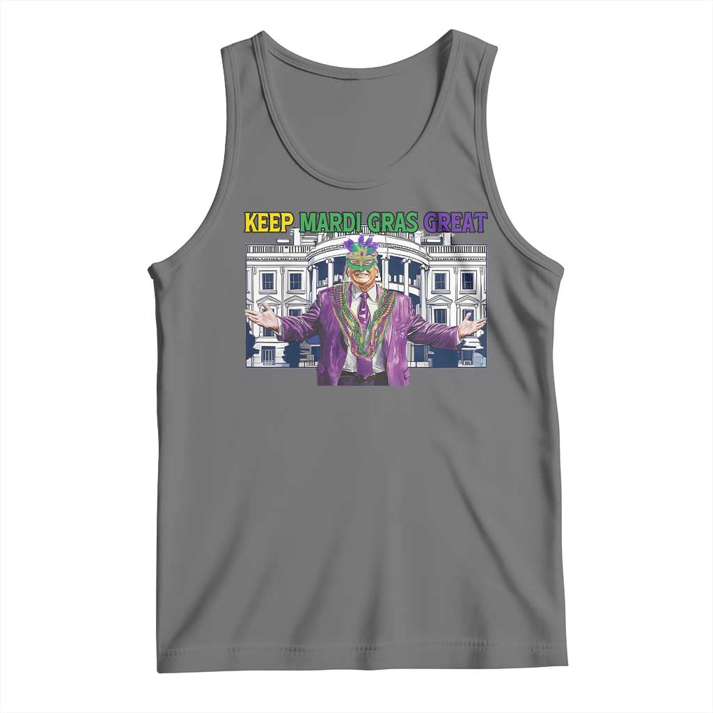 Trump Mardi Gras Tank Top Carnival New Orleans Trip Parade Outfit TS10 Black Heather Print Your Wear