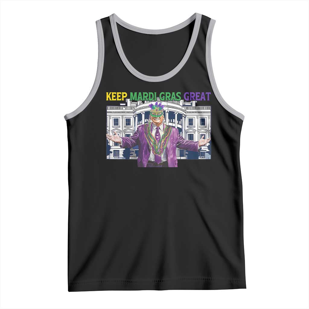 Trump Mardi Gras Tank Top Carnival New Orleans Trip Parade Outfit TS10 Black Athletic Heather Print Your Wear
