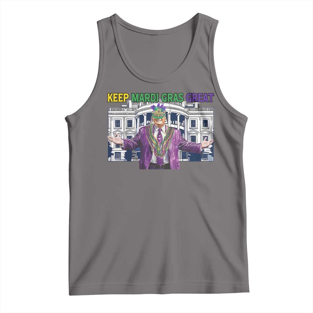 Trump Mardi Gras Tank Top Carnival New Orleans Trip Parade Outfit TS10 Deep Heather Print Your Wear