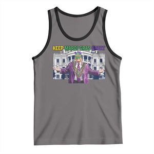 Trump Mardi Gras Tank Top Carnival New Orleans Trip Parade Outfit TS10 Deep Heather Black Print Your Wear