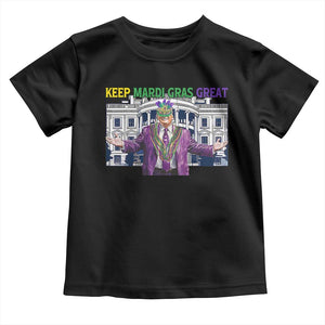 Trump Mardi Gras Toddler T Shirt Carnival New Orleans Trip Parade Outfit TS10 Black Print Your Wear