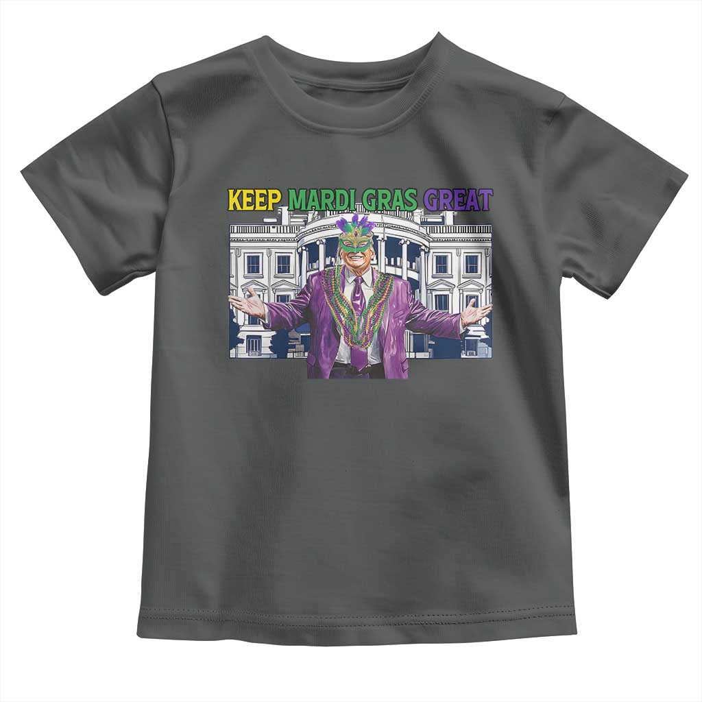 Trump Mardi Gras Toddler T Shirt Carnival New Orleans Trip Parade Outfit TS10 Dark Heather Print Your Wear