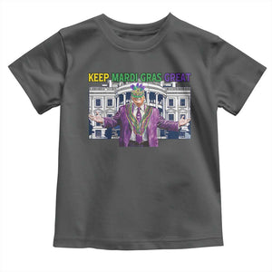 Trump Mardi Gras Toddler T Shirt Carnival New Orleans Trip Parade Outfit TS10 Dark Heather Print Your Wear