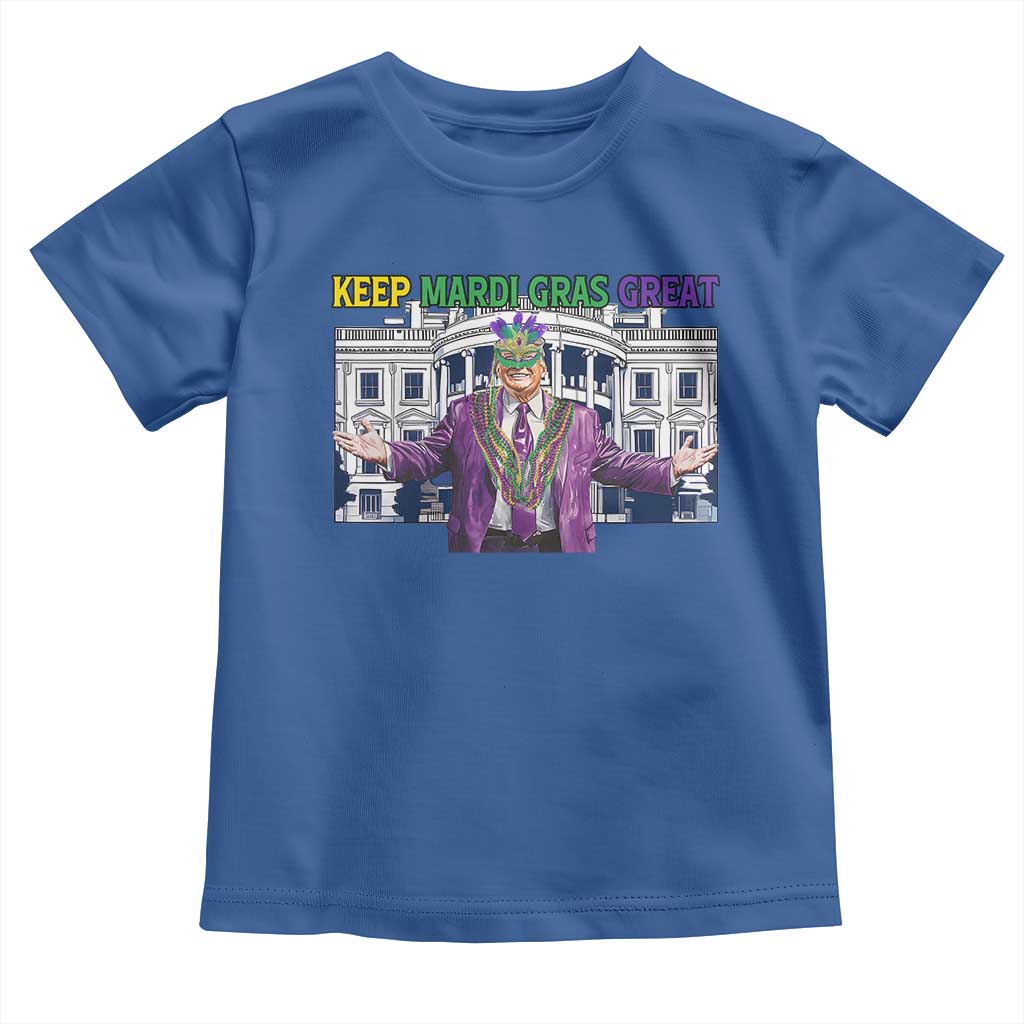 Trump Mardi Gras Toddler T Shirt Carnival New Orleans Trip Parade Outfit TS10 Royal Blue Print Your Wear