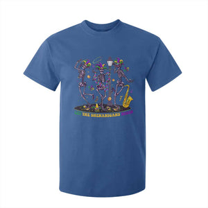 Funny Mardi Gras T Shirt For Kid Dancing Skeleton Let The Shenanigans Begin TS10 Royal Blue Print Your Wear