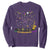 Funny Mardi Gras Sweatshirt Dancing Skeleton Let The Shenanigans Begin TS10 Purple Print Your Wear