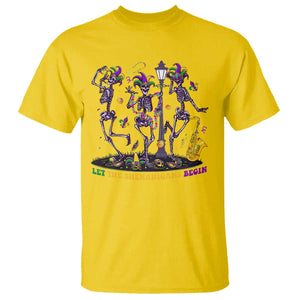 Funny Mardi Gras T Shirt Dancing Skeleton Let The Shenanigans Begin TS10 Daisy Print Your Wear
