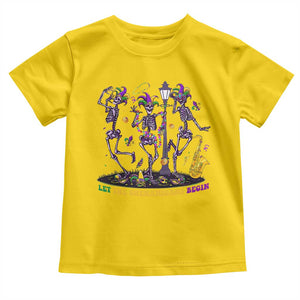 Funny Mardi Gras Toddler T Shirt Dancing Skeleton Let The Shenanigans Begin TS10 Daisy Print Your Wear