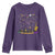 Funny Mardi Gras Youth Sweatshirt Dancing Skeleton Let The Shenanigans Begin TS10 Purple Print Your Wear