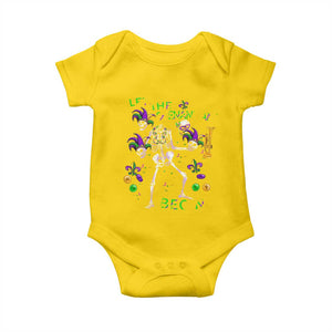 Funny Mardi Gras Baby Onesie Let The Shenanigans Begin Juggling Skeleton TS10 Daisy Print Your Wear