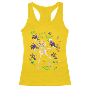 Funny Mardi Gras Racerback Tank Top Let The Shenanigans Begin Juggling Skeleton TS10 Daisy Print Your Wear