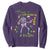 Funny Mardi Gras Sweatshirt Let The Shenanigans Begin Juggling Skeleton TS10 Purple Print Your Wear