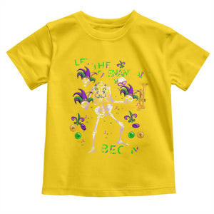 Funny Mardi Gras Toddler T Shirt Let The Shenanigans Begin Juggling Skeleton TS10 Daisy Print Your Wear