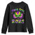 Happy Mardi Gras 2025 Youth Sweatshirt Masquerade Mask Carnival New Orleans Trip TS10 Black Print Your Wear
