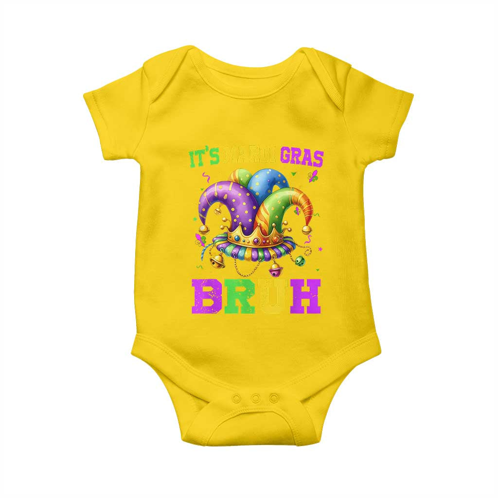 Bruh Mardi Gras Baby Onesie Jester Outfit Teens Boys Kids Mardi Gras TS10 Daisy Print Your Wear