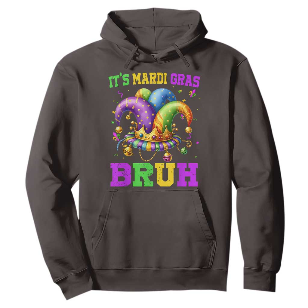 Bruh Mardi Gras Hoodie Jester Outfit Teens Boys Kids Mardi Gras TS10 Dark Chocolate Print Your Wear