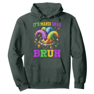 Bruh Mardi Gras Hoodie Jester Outfit Teens Boys Kids Mardi Gras TS10 Dark Forest Green Print Your Wear