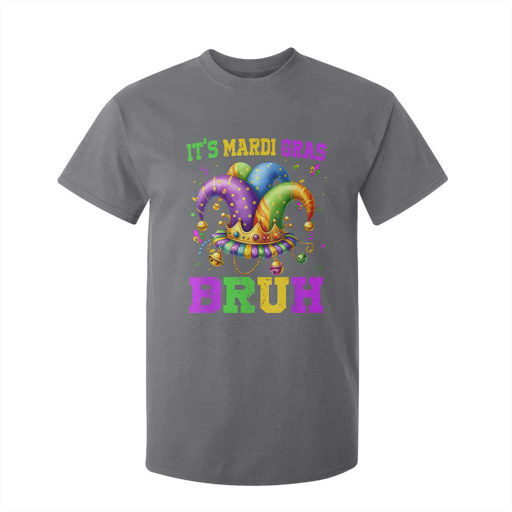 Bruh Mardi Gras T Shirt For Kid Jester Outfit Teens Boys Kids Mardi Gras TS10 Charcoal Print Your Wear
