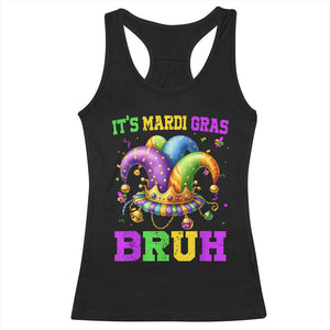 Bruh Mardi Gras Racerback Tank Top Jester Outfit Teens Boys Kids Mardi Gras TS10 Black Print Your Wear