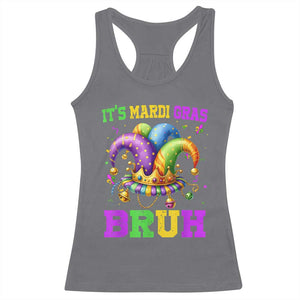 Bruh Mardi Gras Racerback Tank Top Jester Outfit Teens Boys Kids Mardi Gras TS10 Charcoal Print Your Wear
