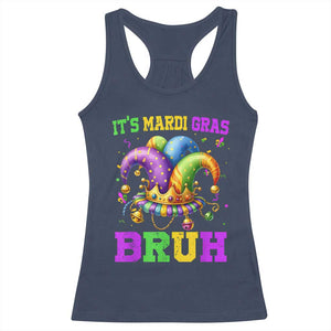 Bruh Mardi Gras Racerback Tank Top Jester Outfit Teens Boys Kids Mardi Gras TS10 Navy Print Your Wear