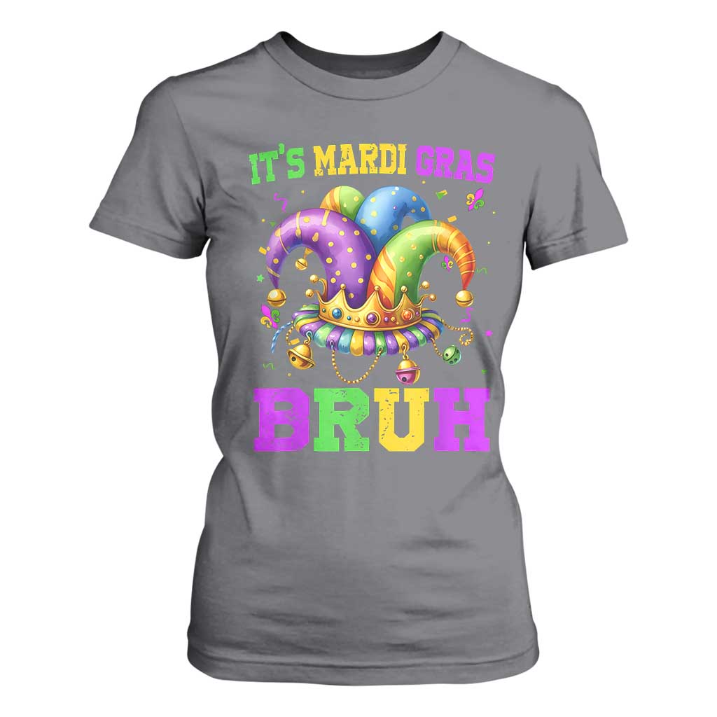 Bruh Mardi Gras T Shirt For Women Jester Outfit Teens Boys Kids Mardi Gras TS10 Charcoal Print Your Wear