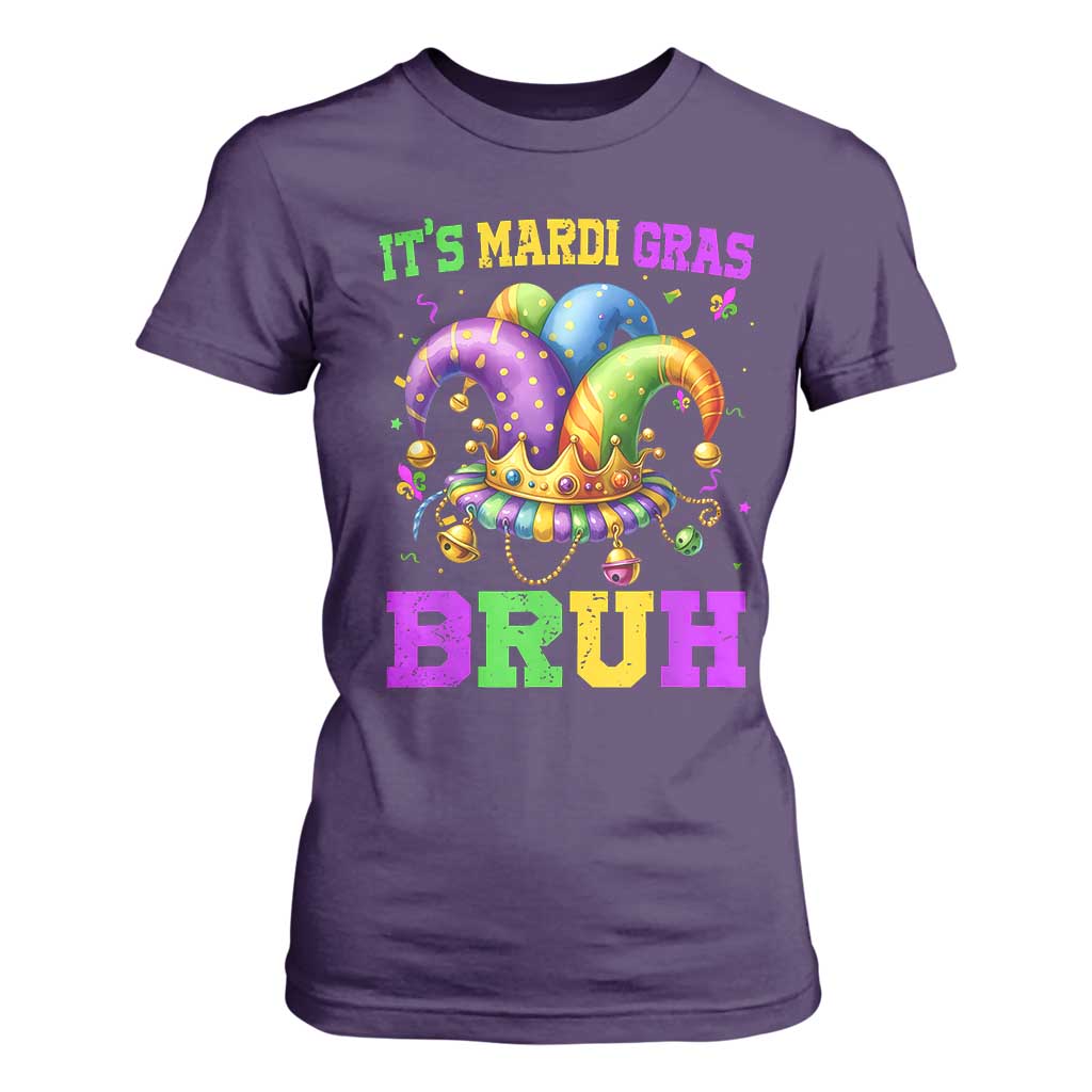 Bruh Mardi Gras T Shirt For Women Jester Outfit Teens Boys Kids Mardi Gras TS10 Purple Print Your Wear