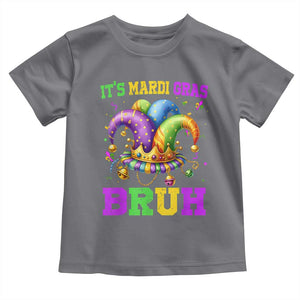 Bruh Mardi Gras Toddler T Shirt Jester Outfit Teens Boys Kids Mardi Gras TS10 Charcoal Print Your Wear