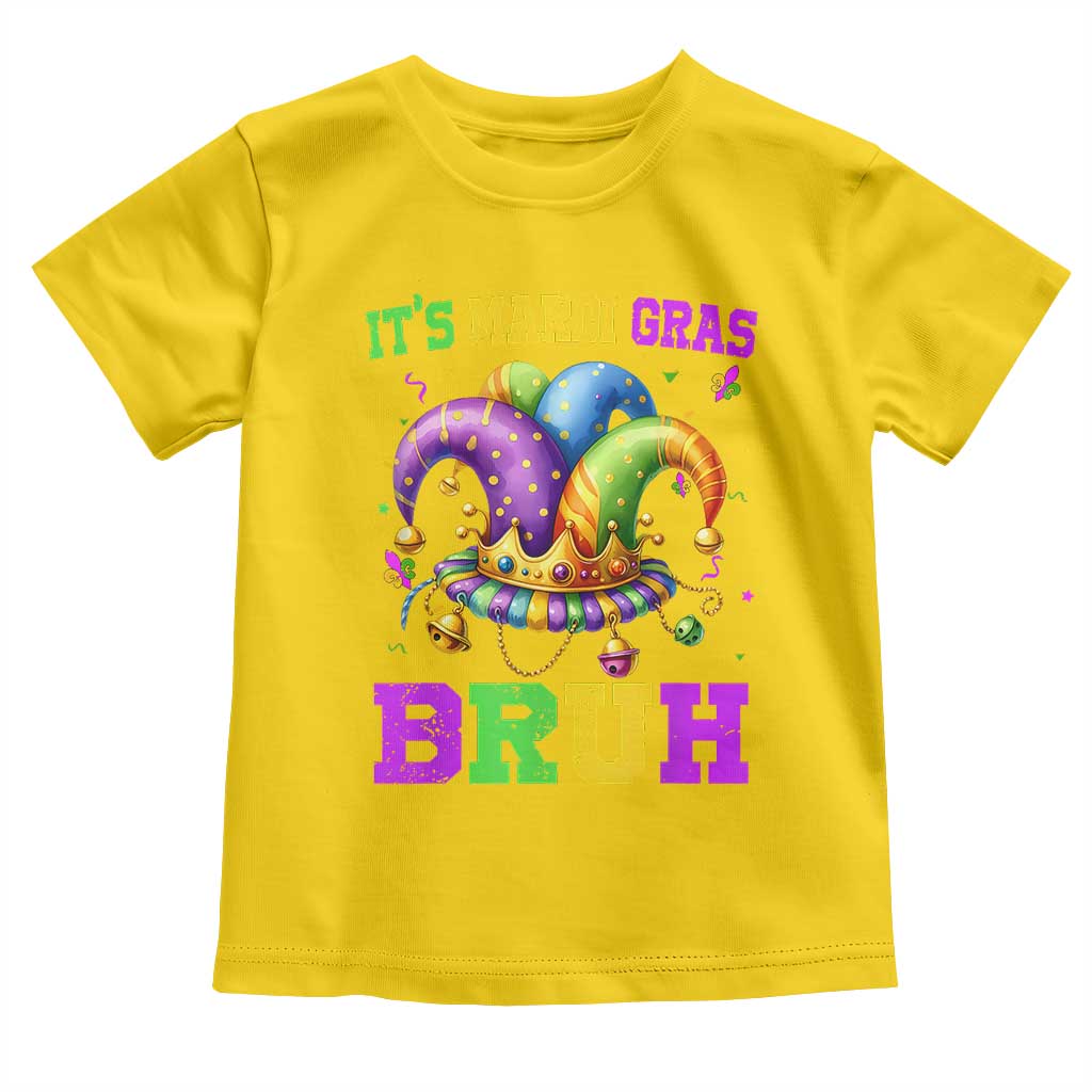 Bruh Mardi Gras Toddler T Shirt Jester Outfit Teens Boys Kids Mardi Gras TS10 Daisy Print Your Wear